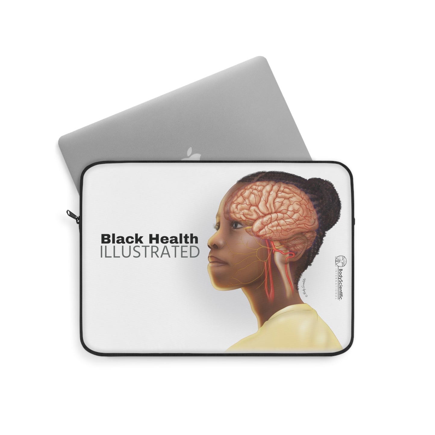 Black Health Illustrated Laptop Sleeve