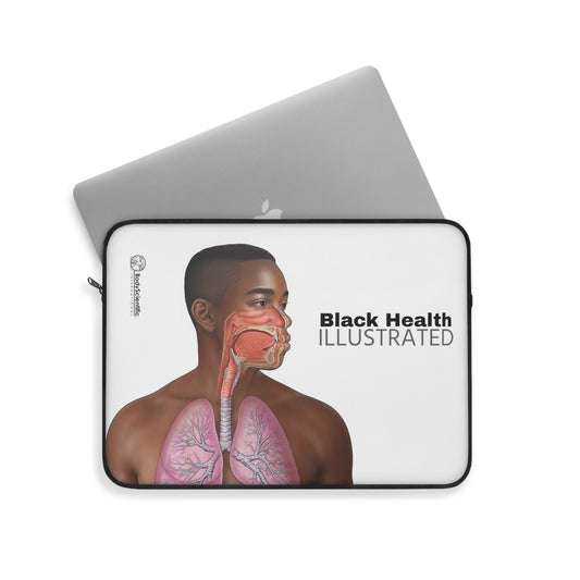 Black Health Illustrated Laptop Sleeve