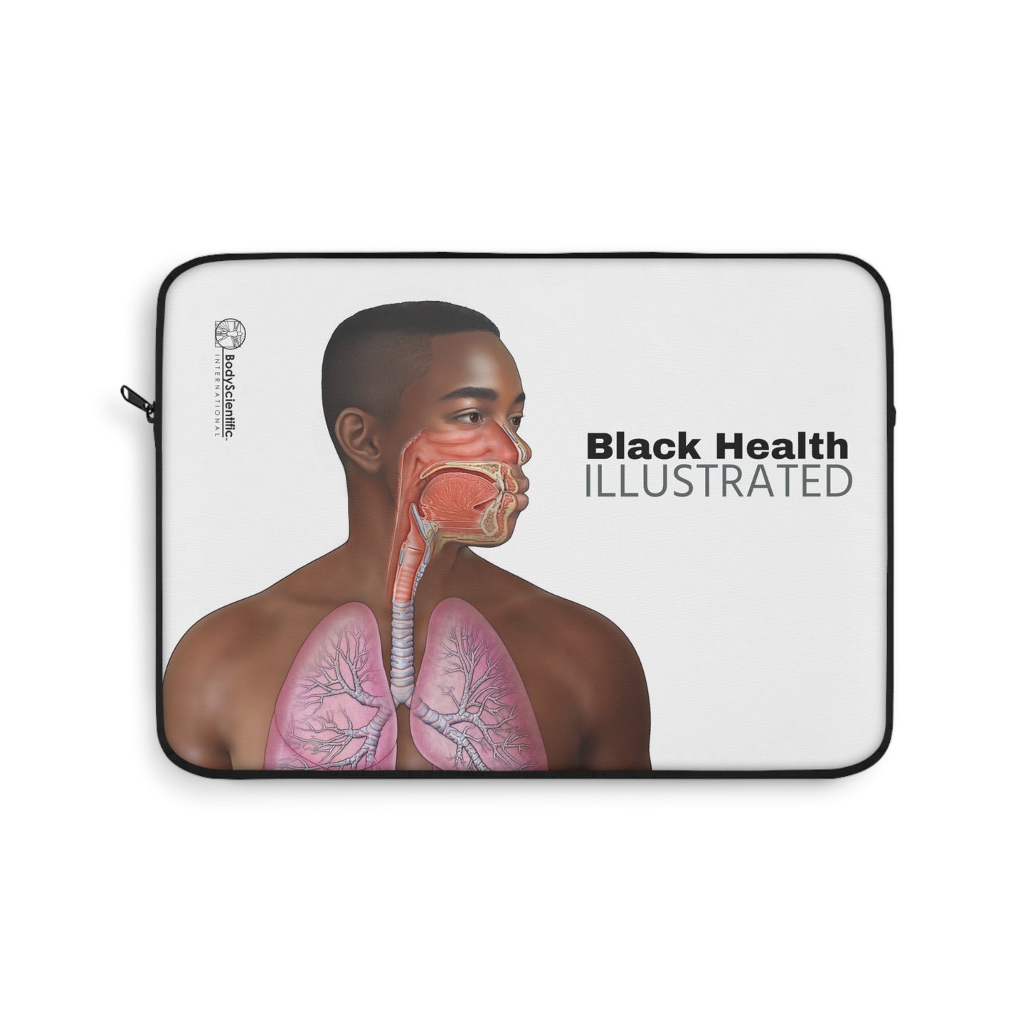 Black Health Illustrated Laptop Sleeve