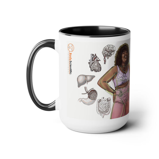 Black Health Illustrated Mug, 15oz