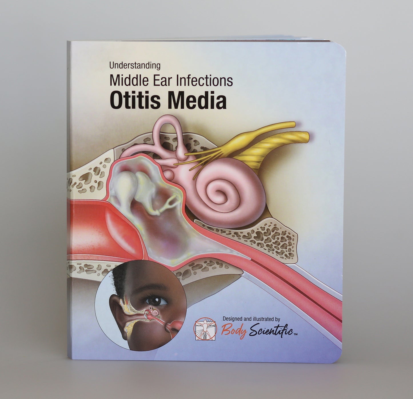 cover of an illustrated book on otitis media