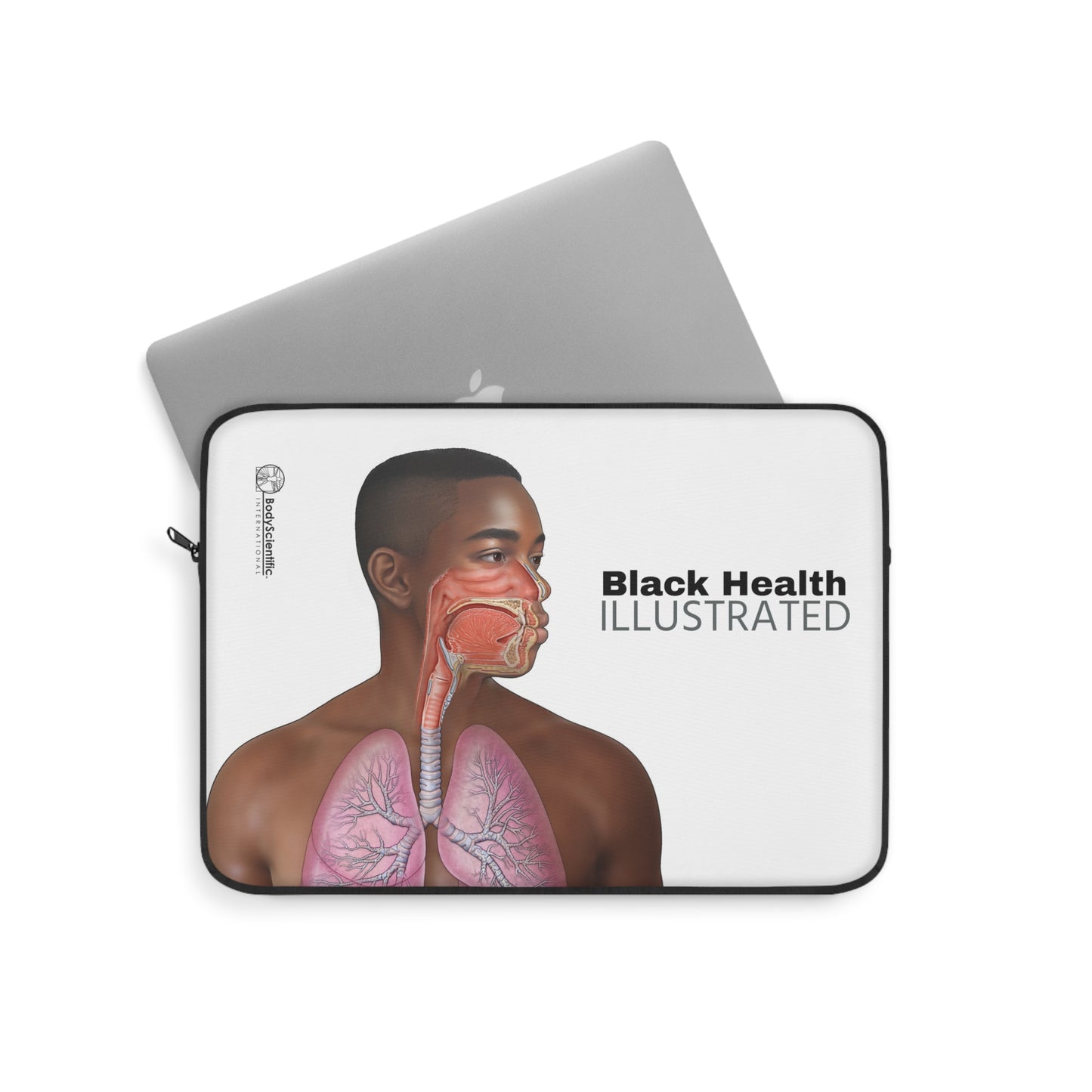 Black Health Illustrated Laptop Sleeve