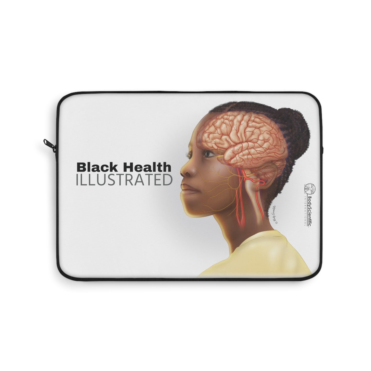 Black Health Illustrated Laptop Sleeve