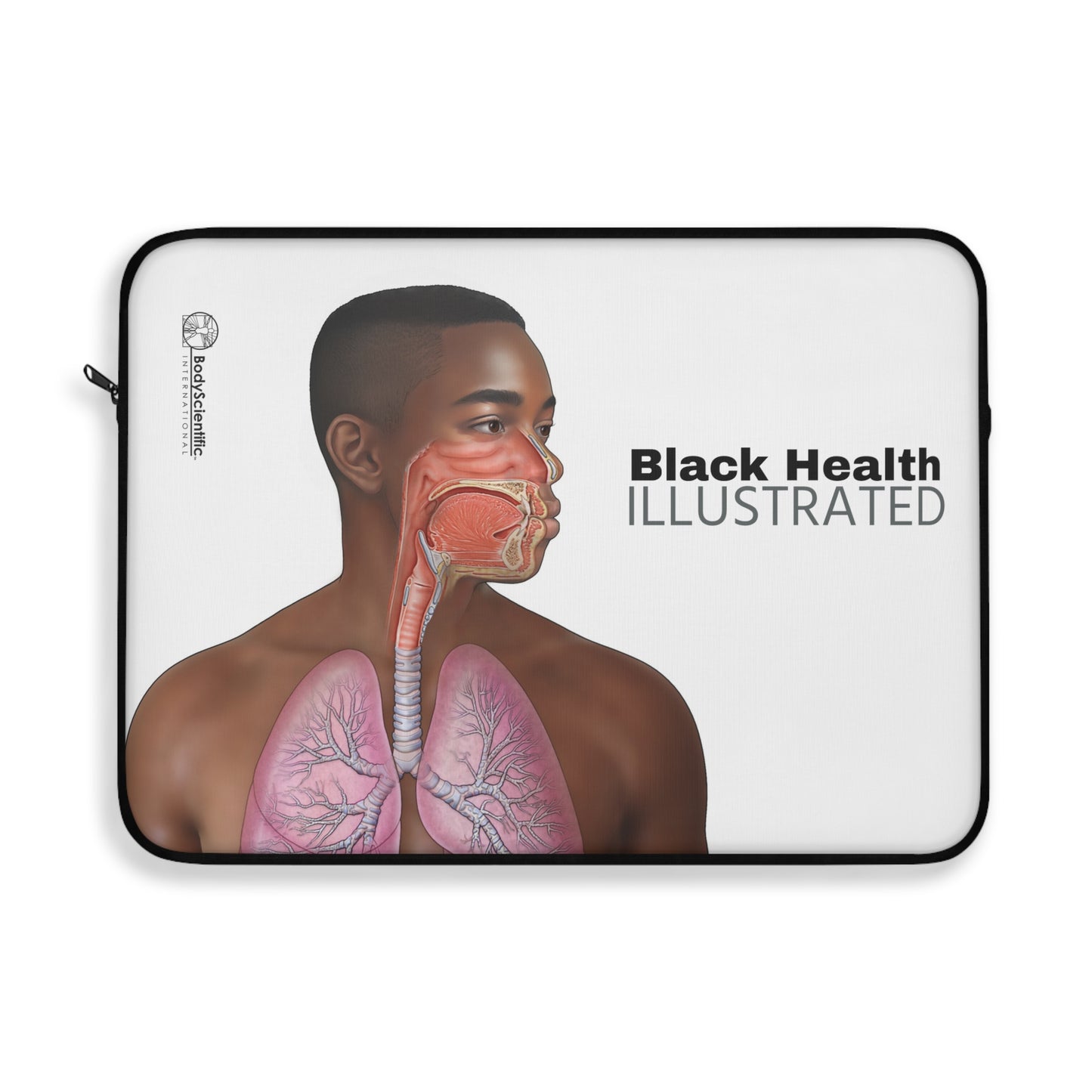 Black Health Illustrated Laptop Sleeve